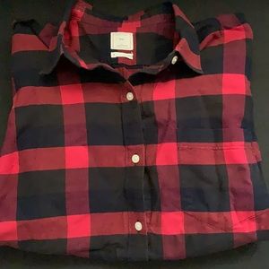 GAP Checkered “boyfriend fit” blouse, Sz S